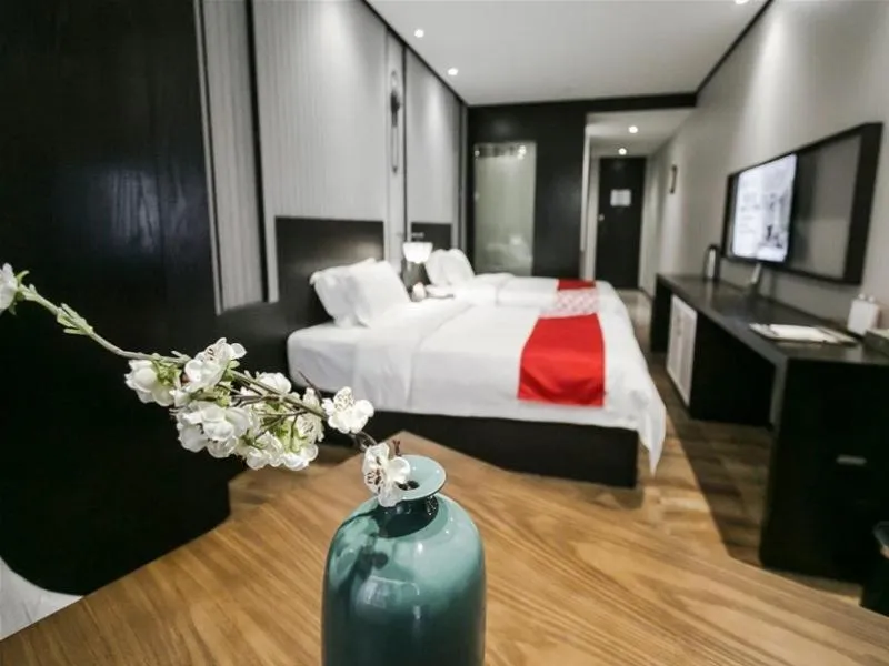 Bed in GreenTree Eastern Yingtan City Guixi Municipal Government Hotel