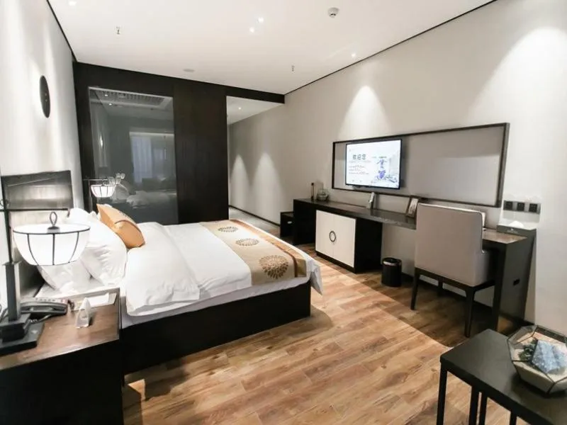 Bed in GreenTree Eastern Yingtan City Guixi Municipal Government Hotel