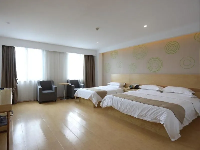 Bed in GreenTree Inn Suzhou Caohu Industrial Park Express Hotel