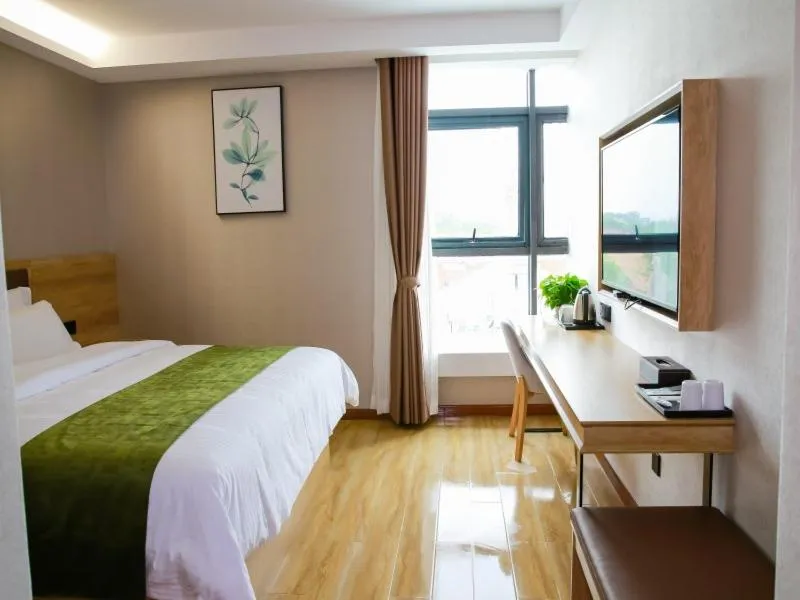 Bed in GreenTree Inn Ankang Chengpeng Mechatronics CityBusiness Hotel