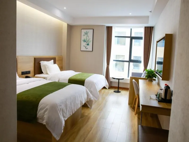 Bed in GreenTree Inn Ankang Chengpeng Mechatronics CityBusiness Hotel