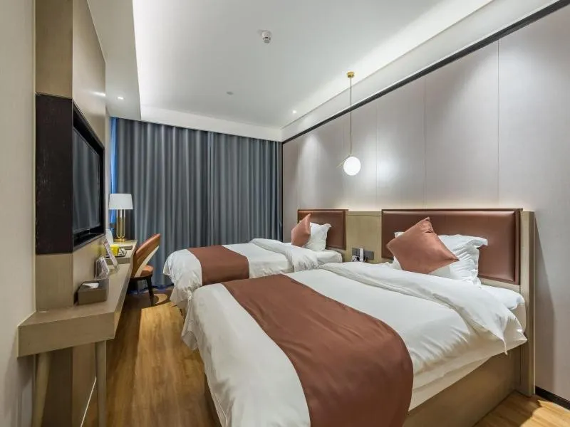 Bed in GreenTree Eastern Xuzhou High Speed Railway Station West Exit Station Hotel