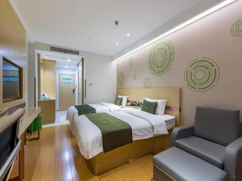 Bed in GreenTree Eastern Xuzhou High Speed Railway Station West Exit Station Hotel