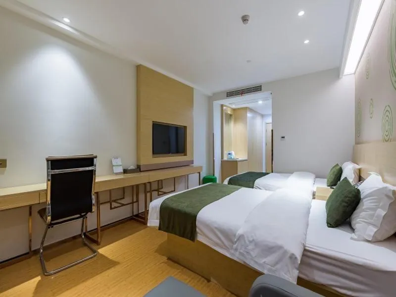 Bed in GreenTree Eastern Xuzhou High Speed Railway Station West Exit Station Hotel