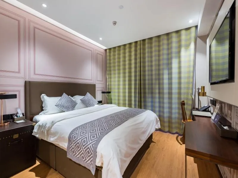 Bed in GreenTree Eastern Xuzhou High Speed Railway Station West Exit Station Hotel