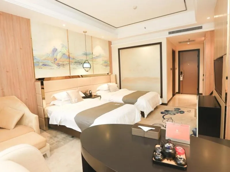 Bed in GreenTree Eastern Bengbu City Guzhen County Century Hotel