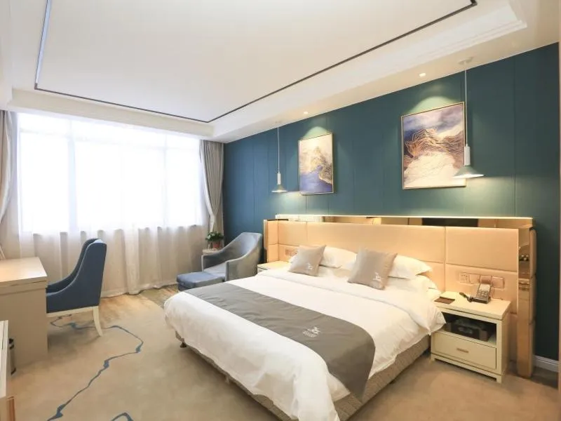 Bed in GreenTree Eastern Bengbu City Guzhen County Century Hotel