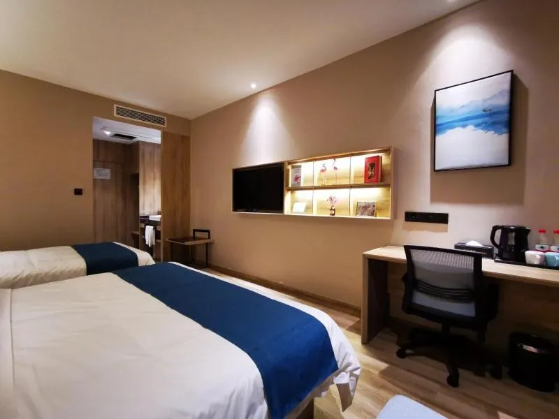 Bed in VX Wuxi Huishan District Yuqi Gonggye Yuan Zhengzhong Road Hotel