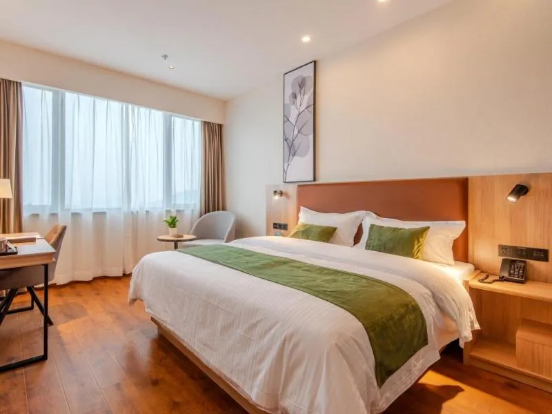 Bed in GreenTree Inn Hefei Changjiang West Road Zhenxing Road Subway Station Jiaqiao Yueshan International Business Hotel