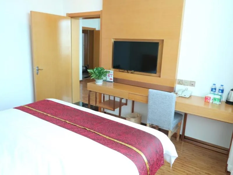 Bed in GreenTree Inn Beijing Huairou District Beifang Town Xingfu Avenue Business Hotel