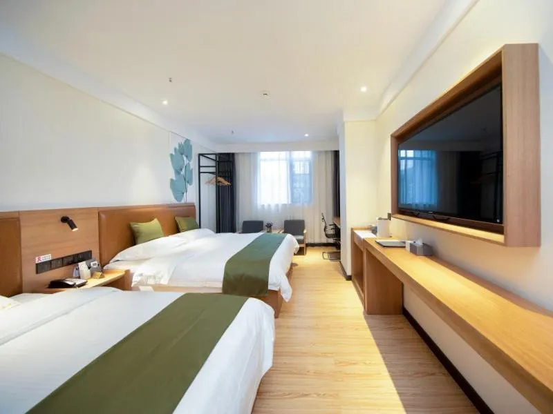 Bed in GreenTree Inn Kunming Nanping Pedestrian Street Hotel