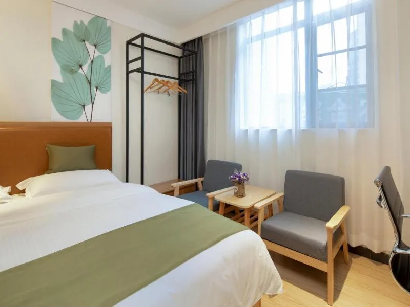 Bed in GreenTree Inn Kunming Nanping Pedestrian Street Hotel