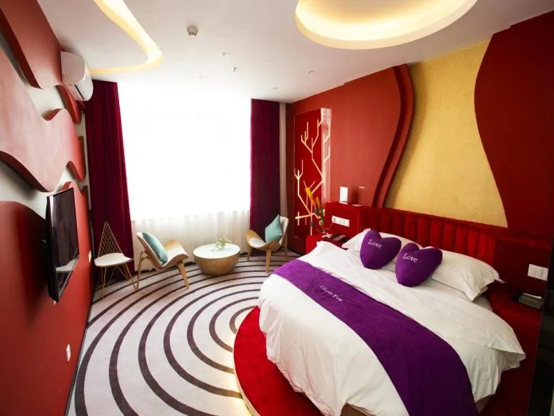 Bed in GreenTree Inn Yulin Exhibition Center Darunfa Hotel