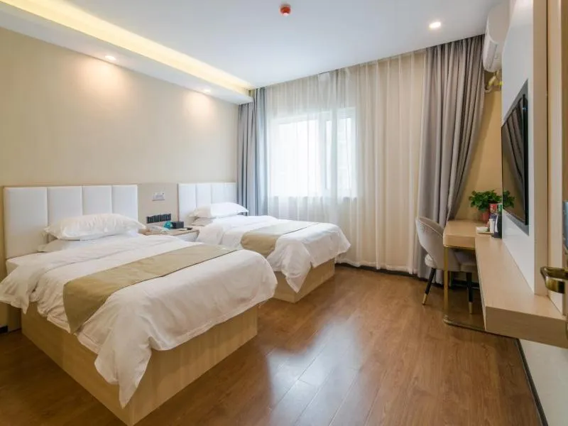 Bed in GreenTree Qindao Chengyang Zhengyang Middle Road Wanda Hotel