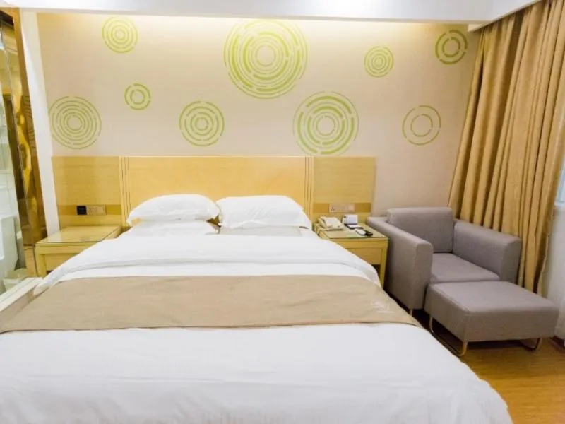 Bed in GreenTree Inn Maanshan East Railway Station Oushang Supermarket Business Hotel