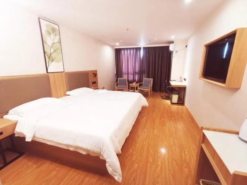 Bed in GreenTree Inn Qinzhou Qinzhou East Railway Station Hotel
