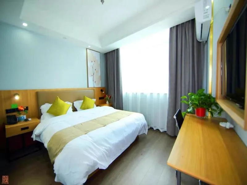 Bed in GreenTree Inn Wuxi Jiangyin Changjing Town Selected Hotel