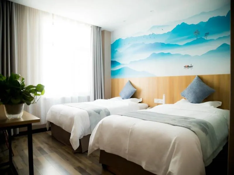 Bed in Shell Weifang Qingzhou Ancient City South Gate Hotel