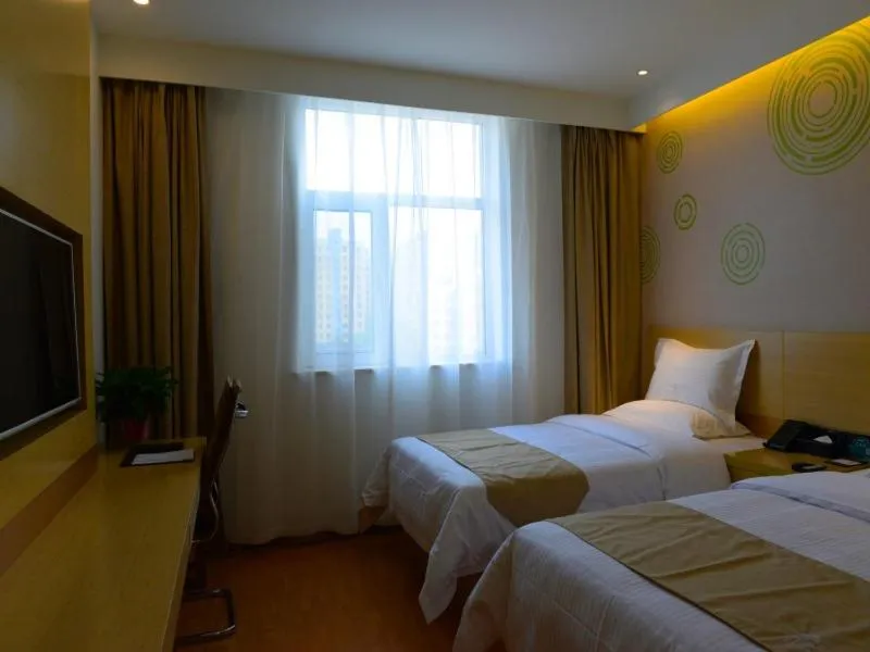 Bed in GreenTree Inn Shijiazhuang Yuanshi County Beihuan Road