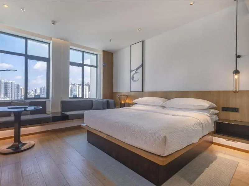 Bed in GreenTree Eastern Binhu Road Wanda Hotel