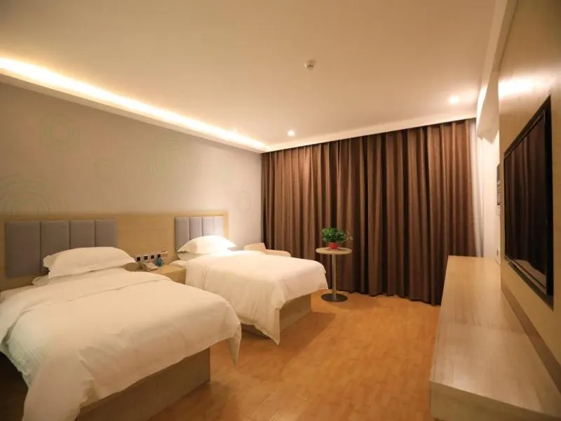 Bed in GreenTree Binzhou Wudi District People's Hospital Flying Dragon Street Hotel