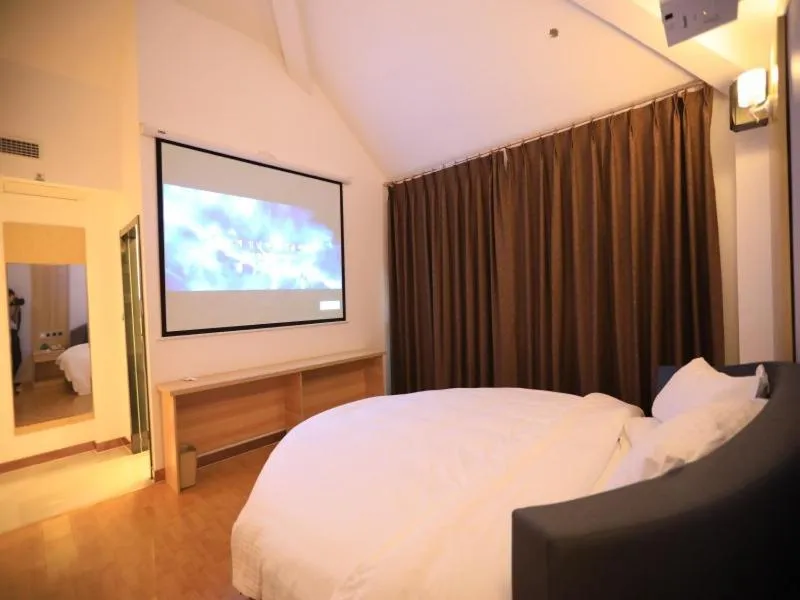 Bed in GreenTree Binzhou Wudi District People's Hospital Flying Dragon Street Hotel