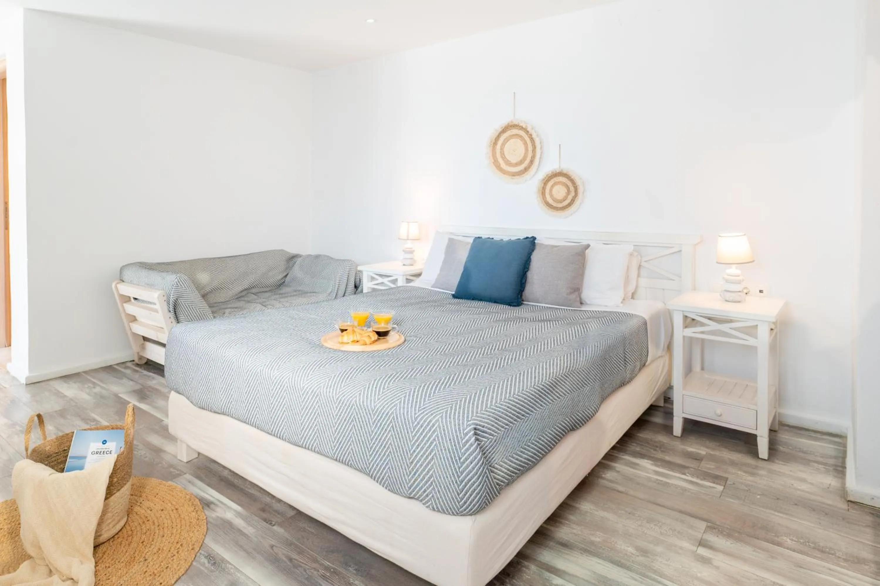 Bed in With-inn Mykonos Suites