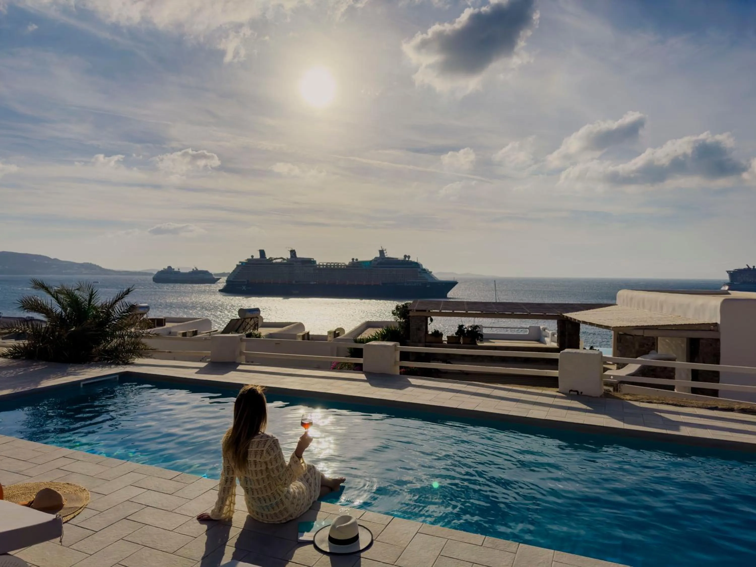 Pool view in With-inn Mykonos Suites