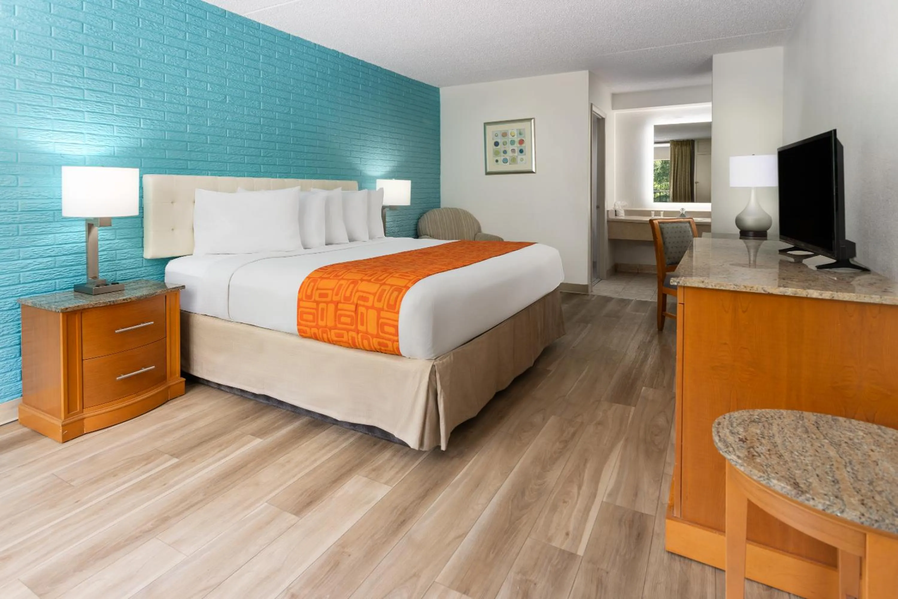 Bed in Inn at Atlantic City Hotel & Banquet