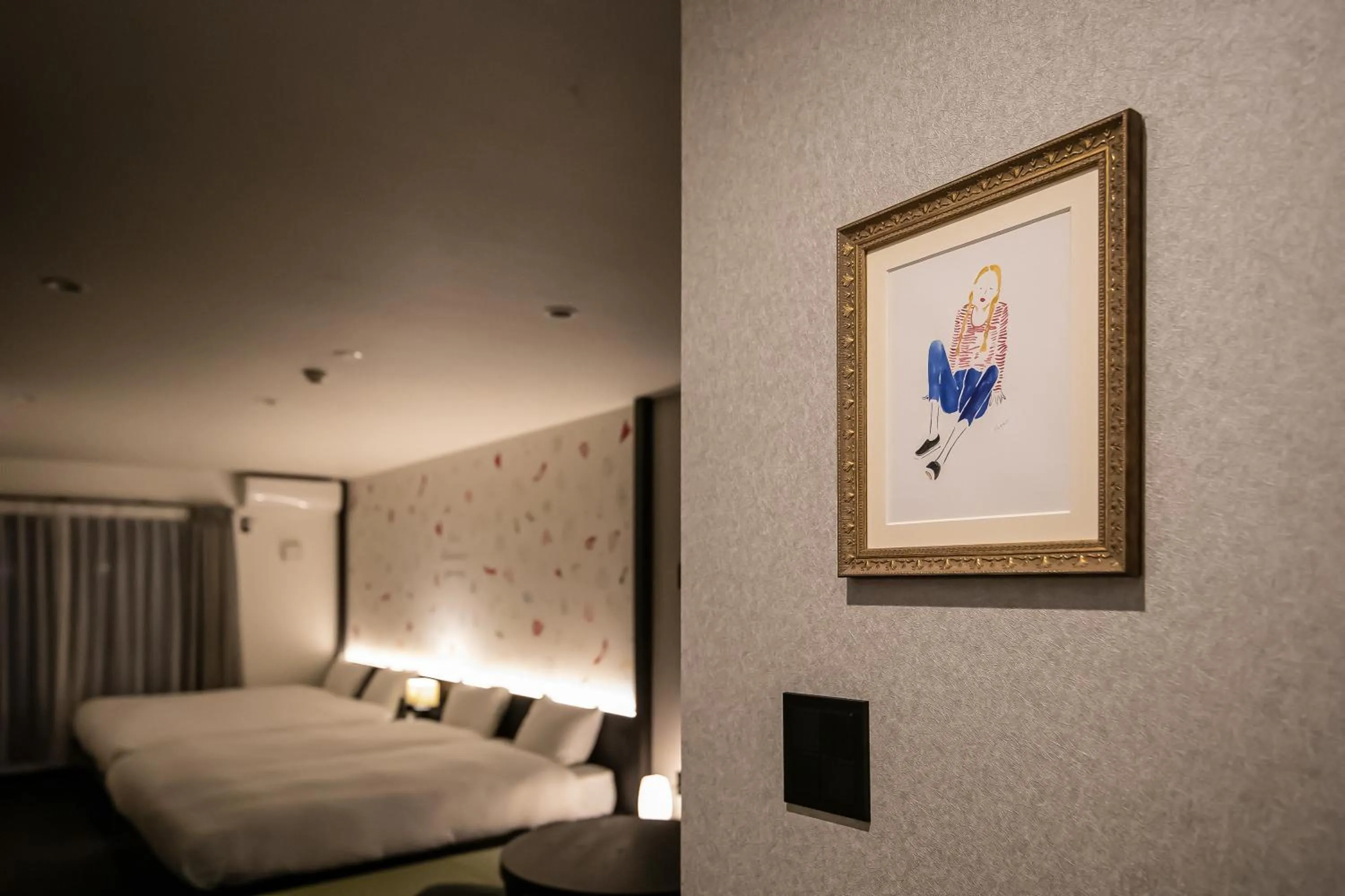 Bed in Akari Nijo-jo