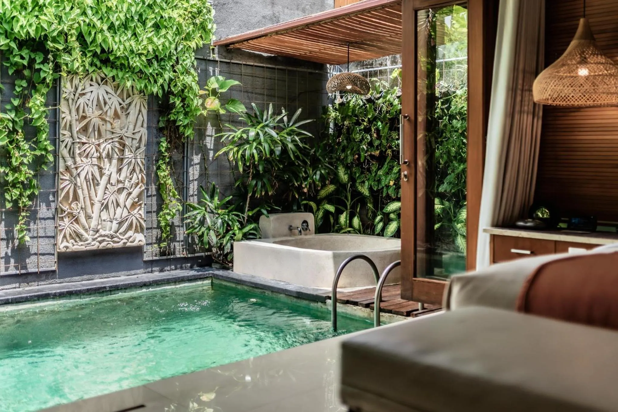 Pool view in Seminyak Sanctuary Villa by Ini Vie Hospitality