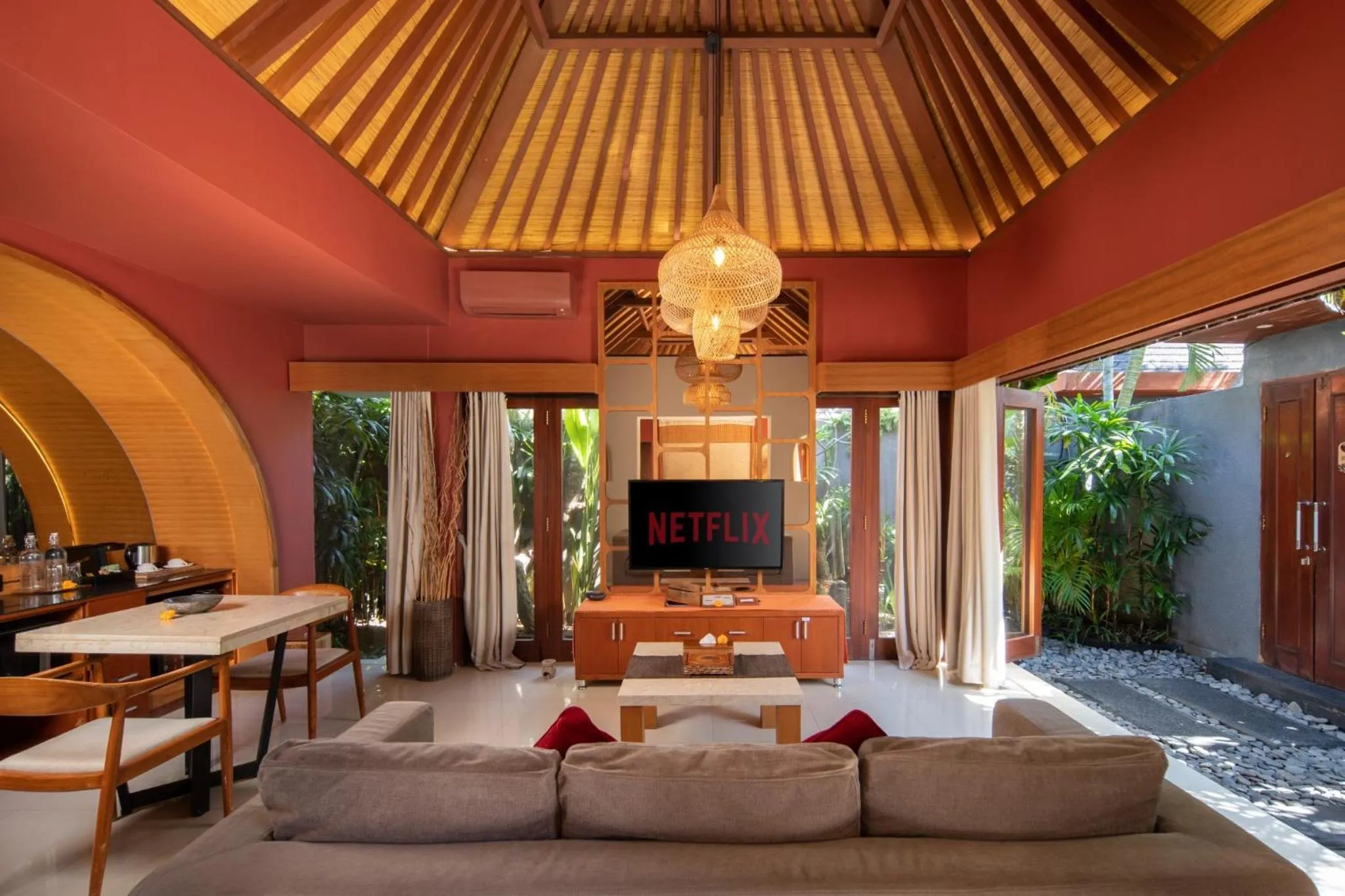 Living room in Seminyak Sanctuary Villa by Ini Vie Hospitality