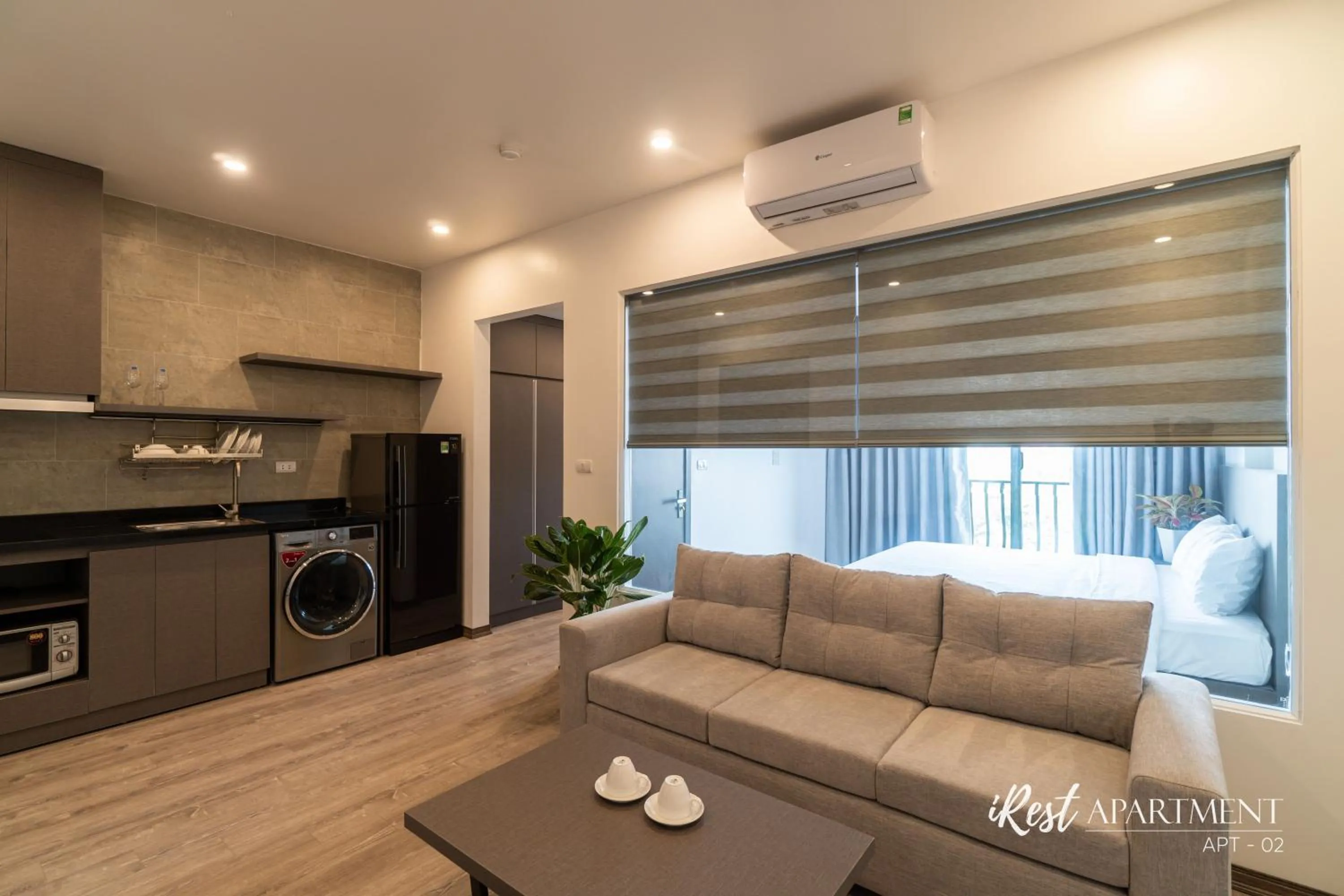 Kitchen or kitchenette in iRest Apartment Vinh Yen