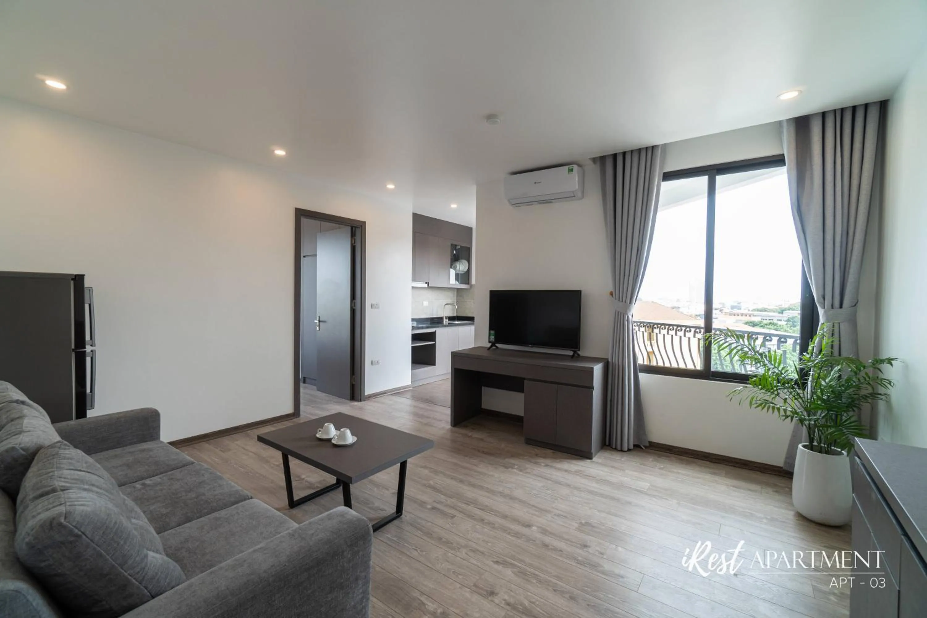 Communal lounge/ TV room in iRest Apartment Vinh Yen