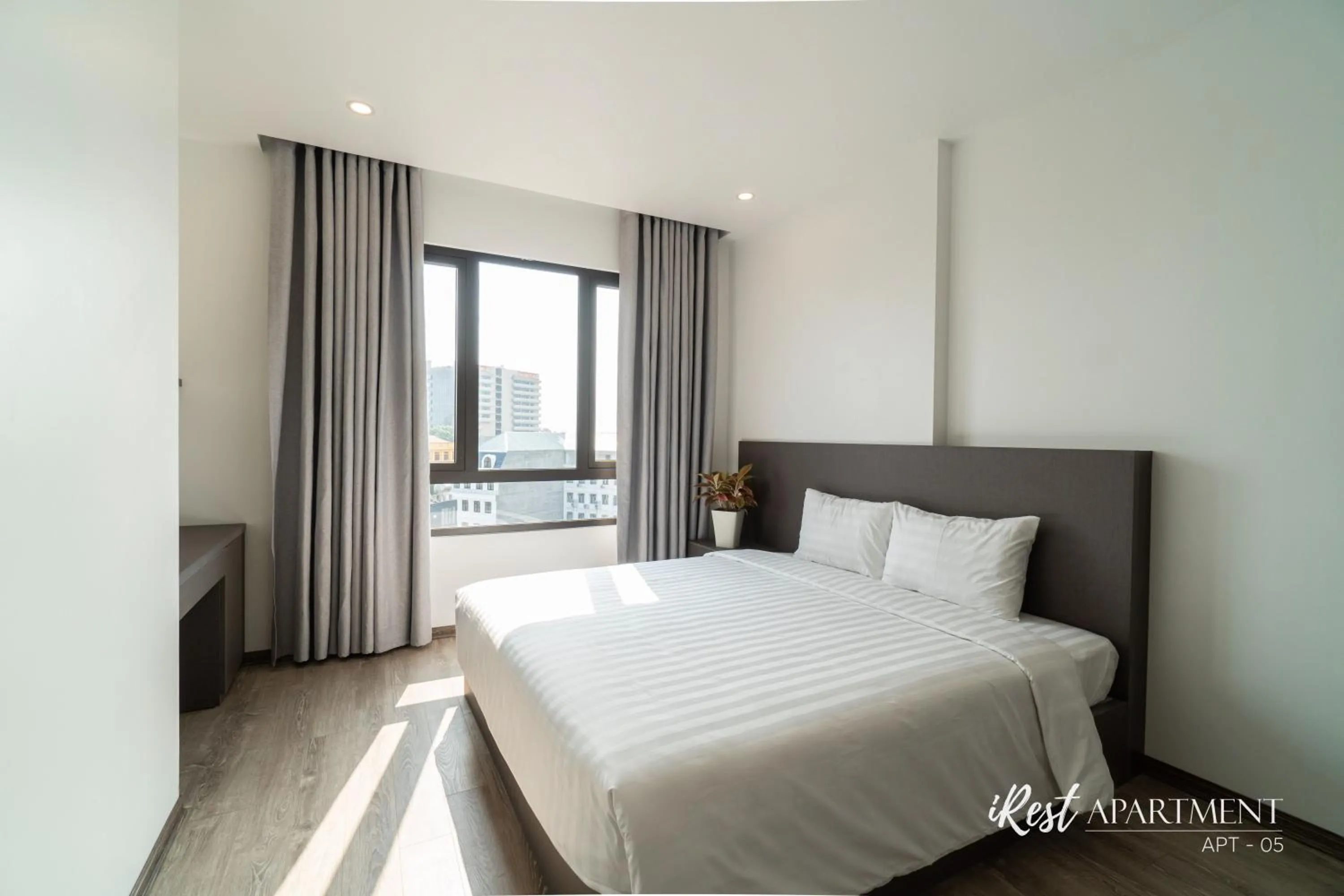 Bedroom, Bed in iRest Apartment Vinh Yen