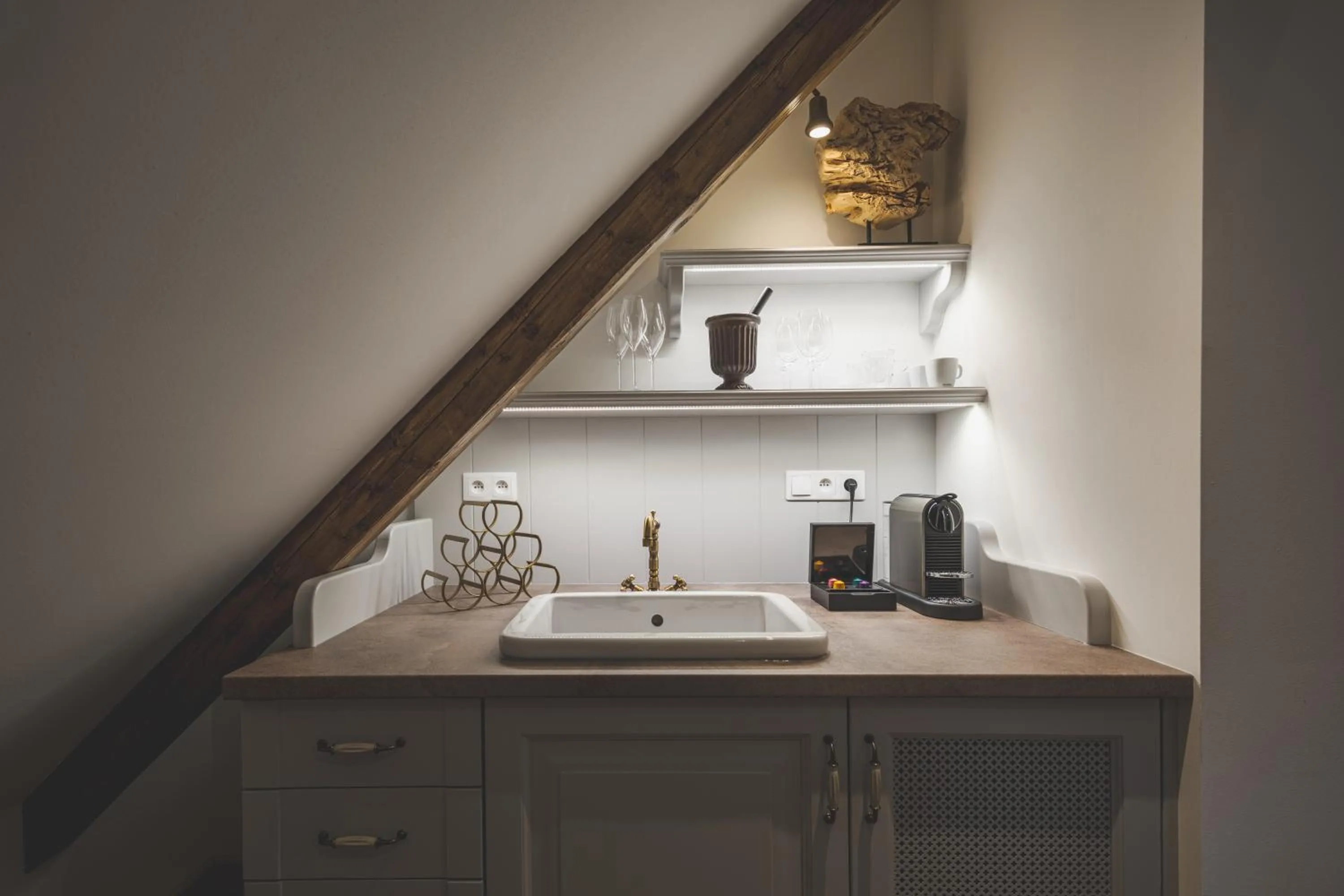 Kitchen or kitchenette in Apartmány Šupina