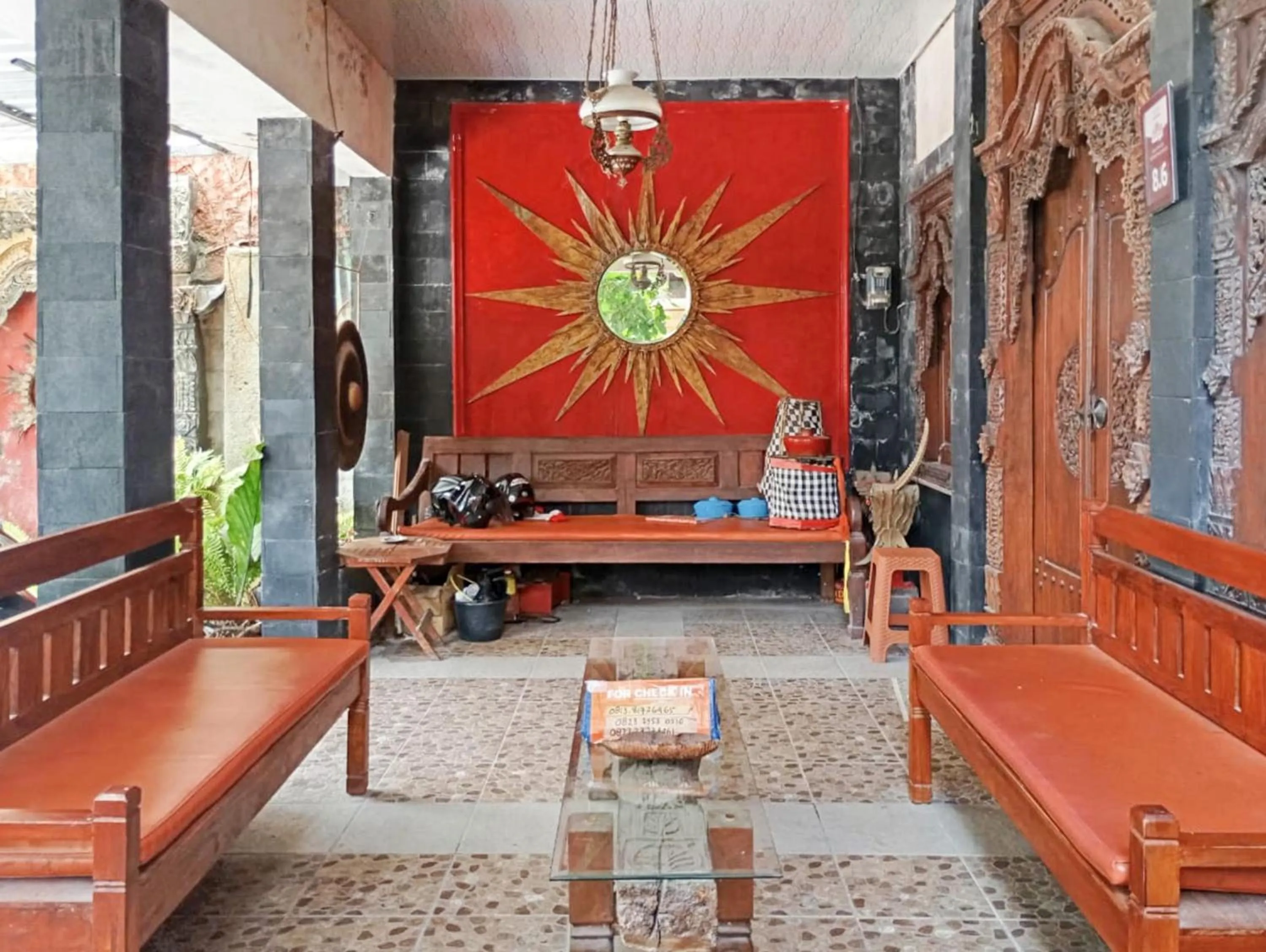 Seating area in Art Guesthouse Syariah Near Malioboro RedPartner