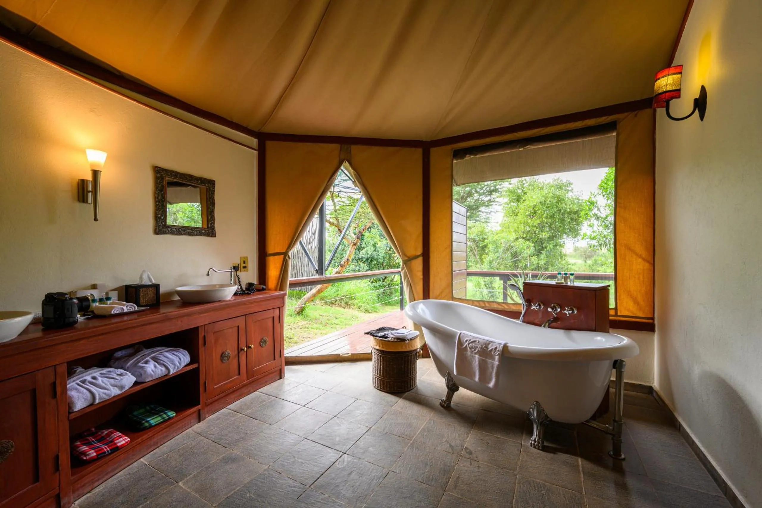 Bathroom in Olare Mara Kempinski