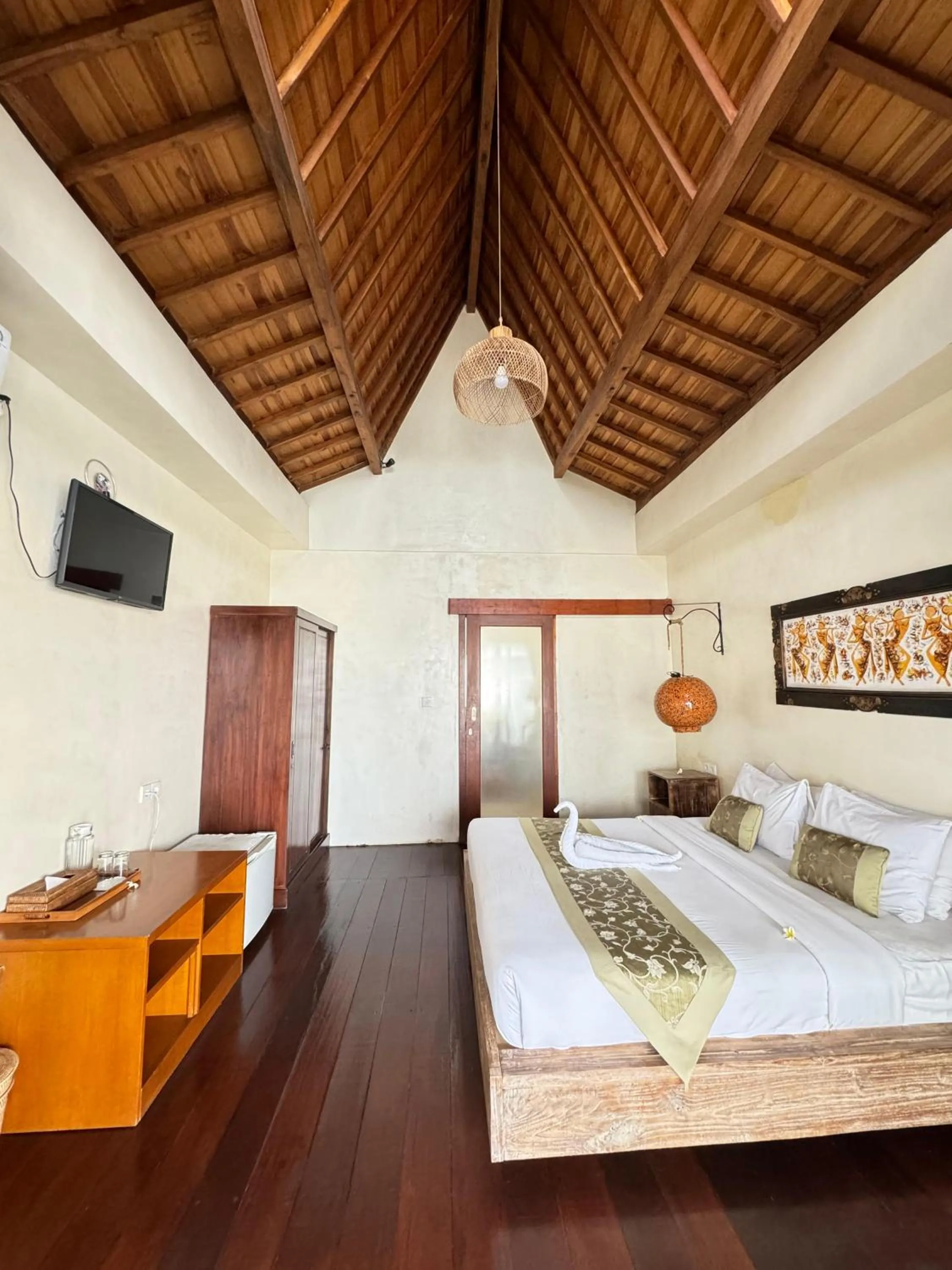 Bed in La Pan Nam Exotic Villas and Spa