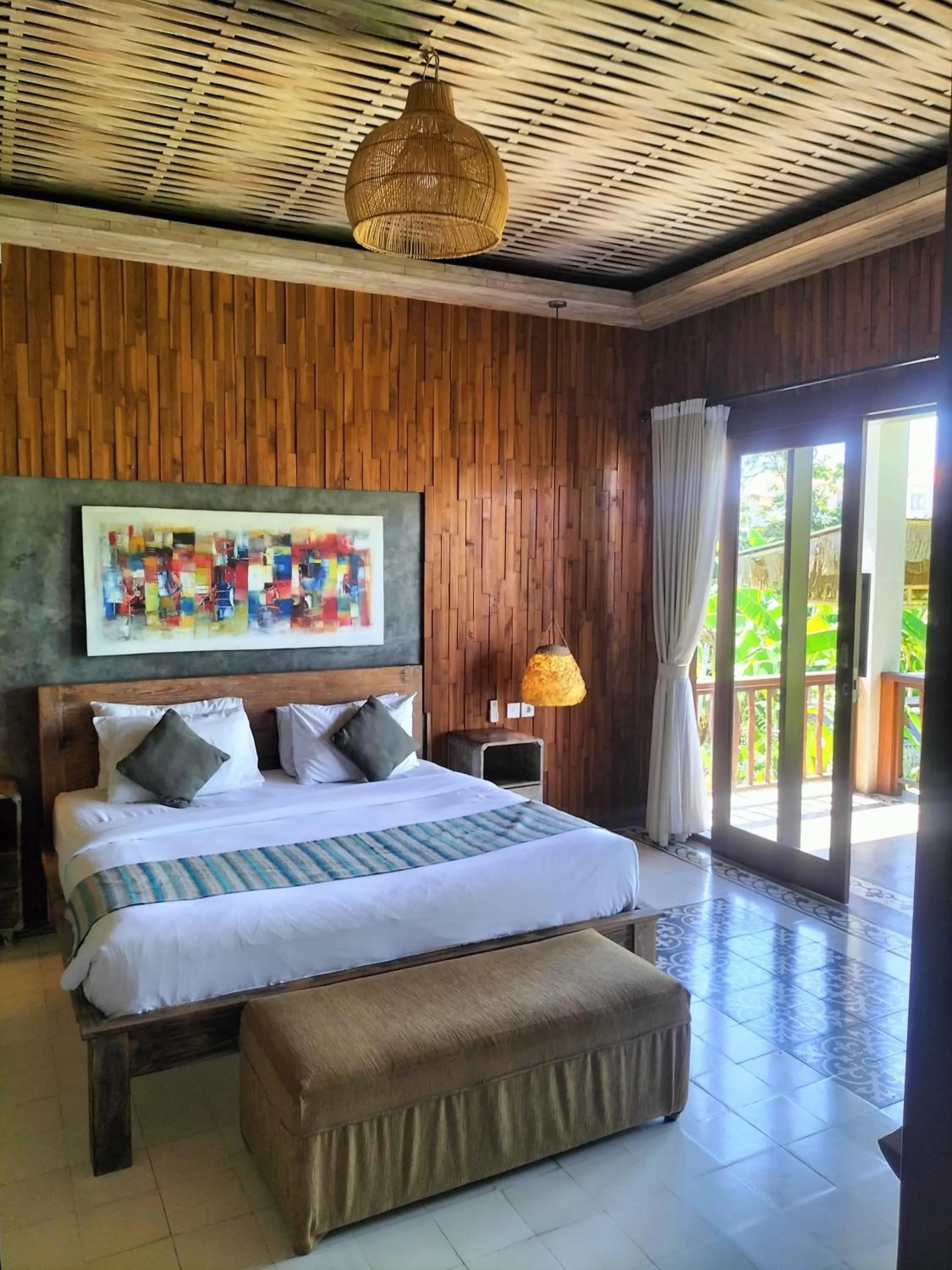 Bed in La Pan Nam Exotic Villas and Spa