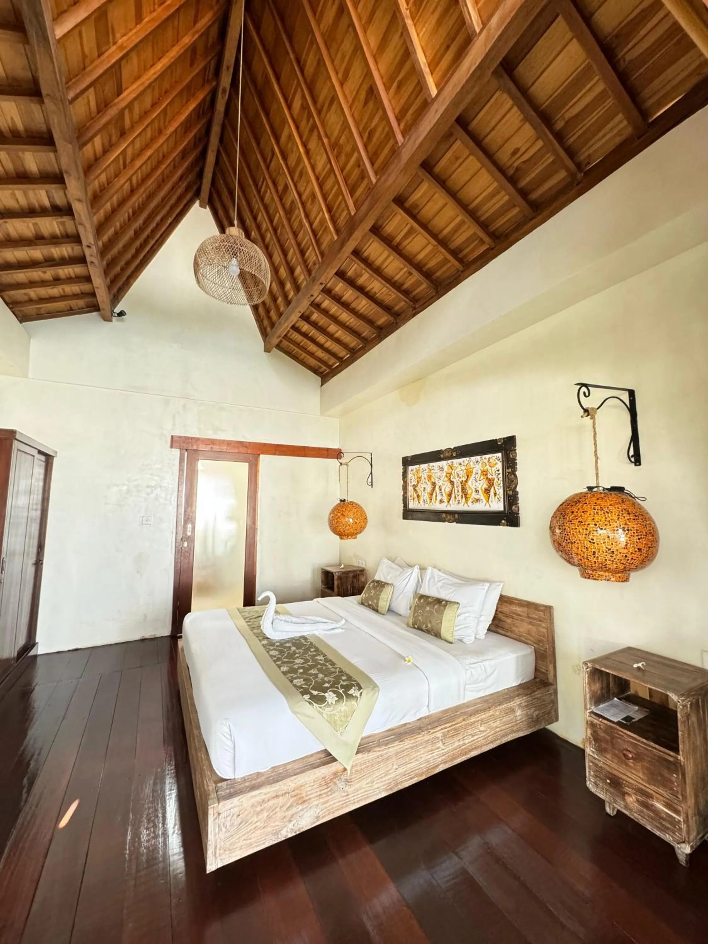 Bed in La Pan Nam Exotic Villas and Spa