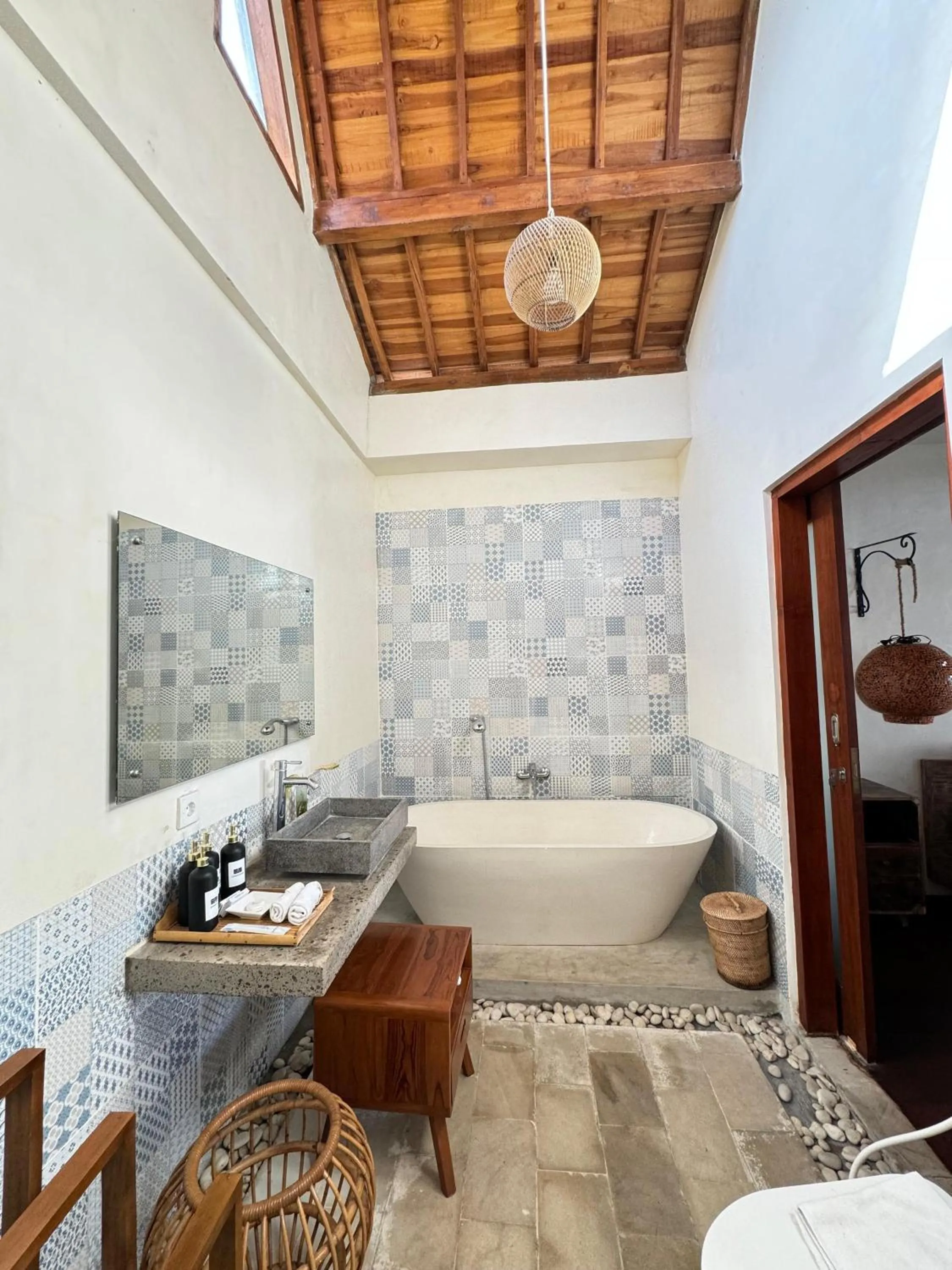 Bathroom, Bed in La Pan Nam Exotic Villas and Spa