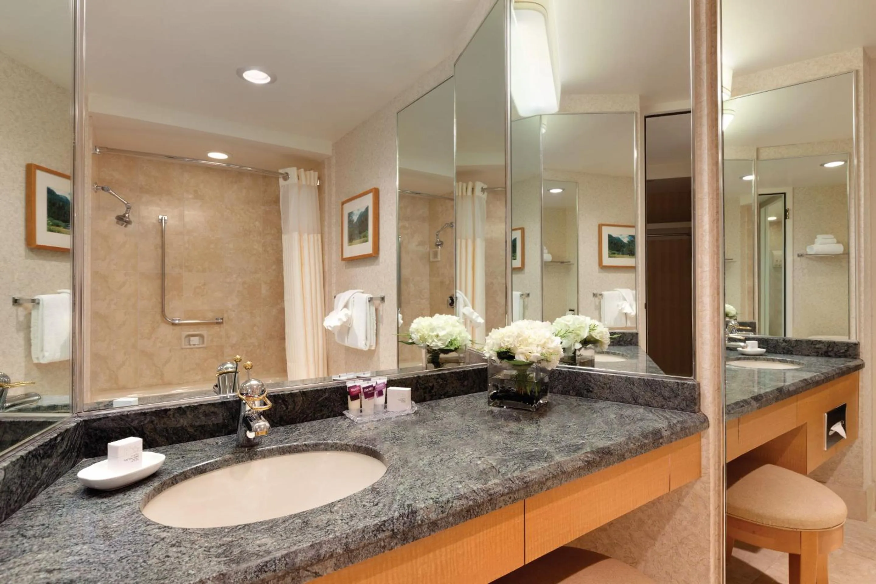 Bathroom in Harrah's Lake Tahoe, A Caesars Destination