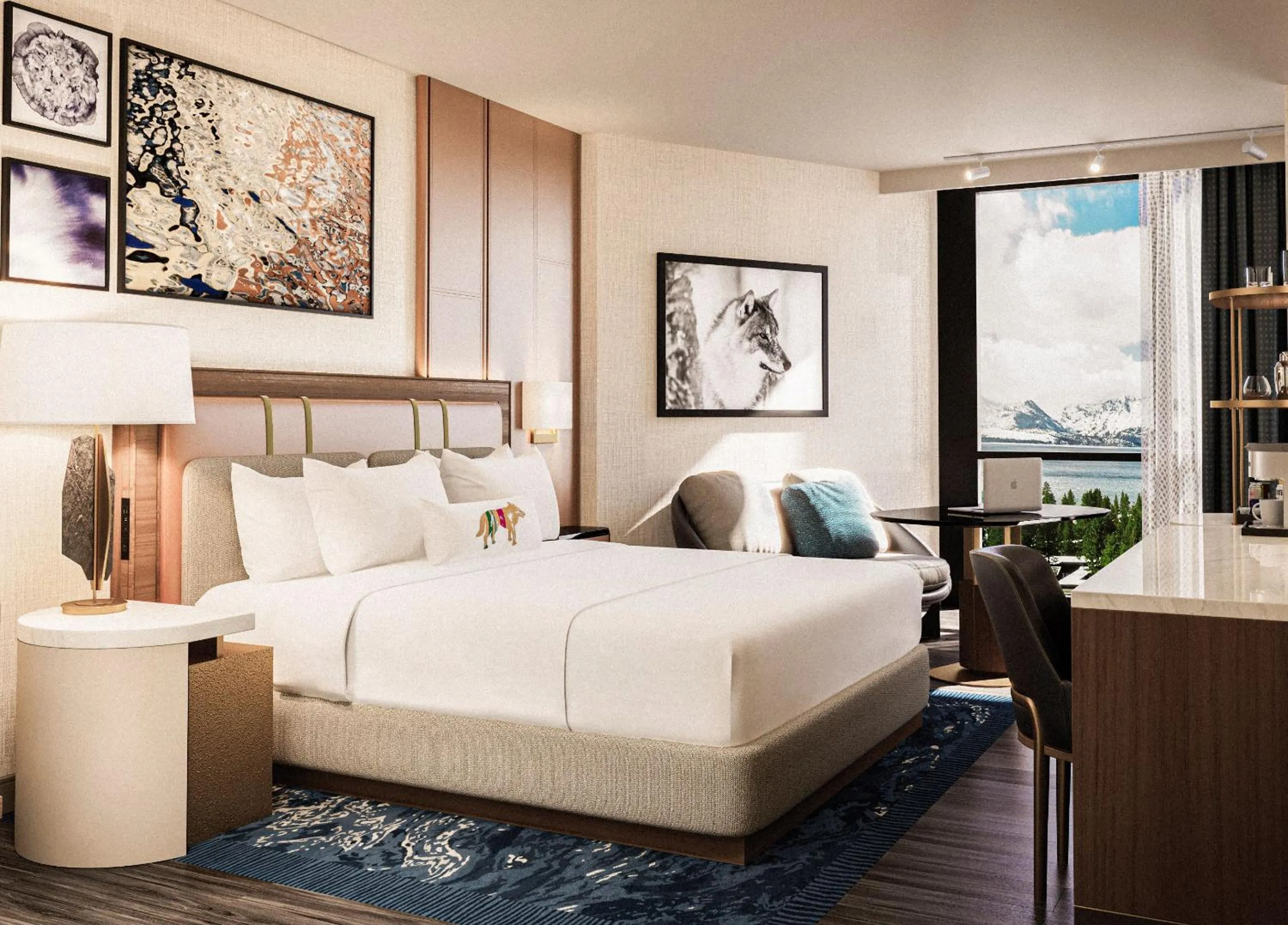 Bed in Caesars Republic Lake Tahoe, A Caesars Destination