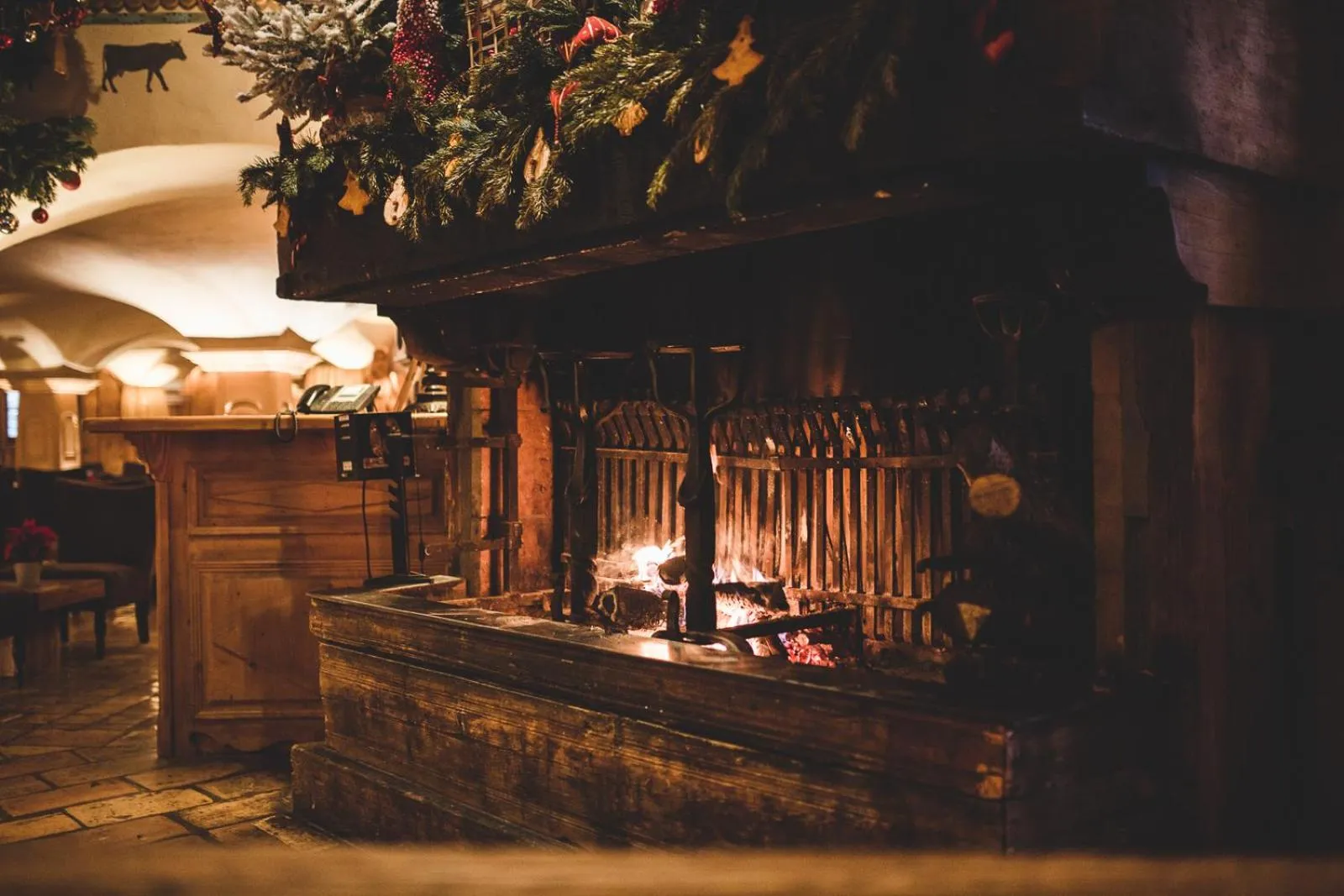 fireplace in Les Fermes de Marie