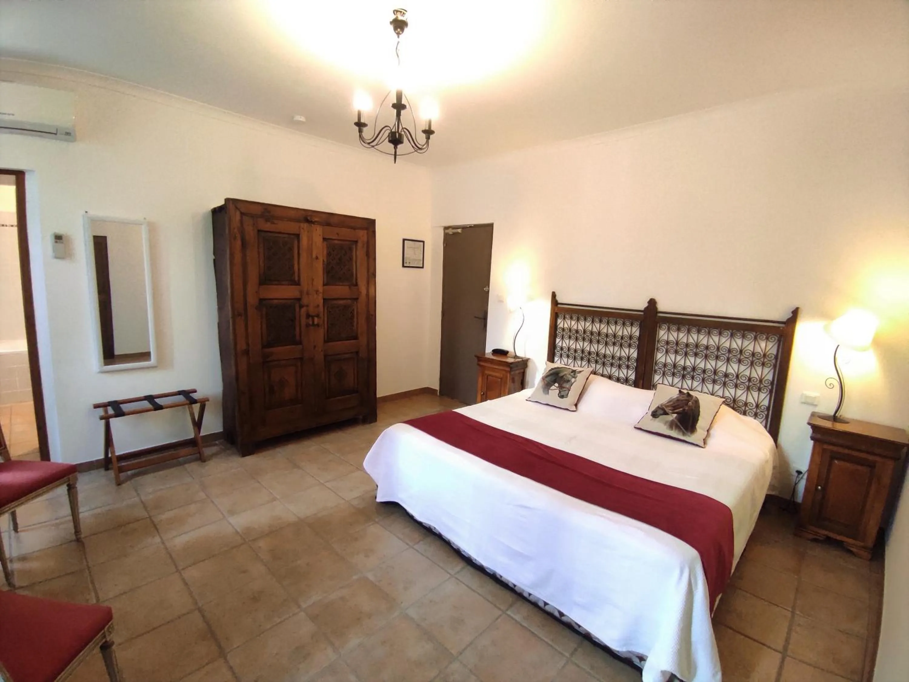 Photo of the whole room, Bed in Logis Hôtel Restaurant Gîte La Bastide du Vébron