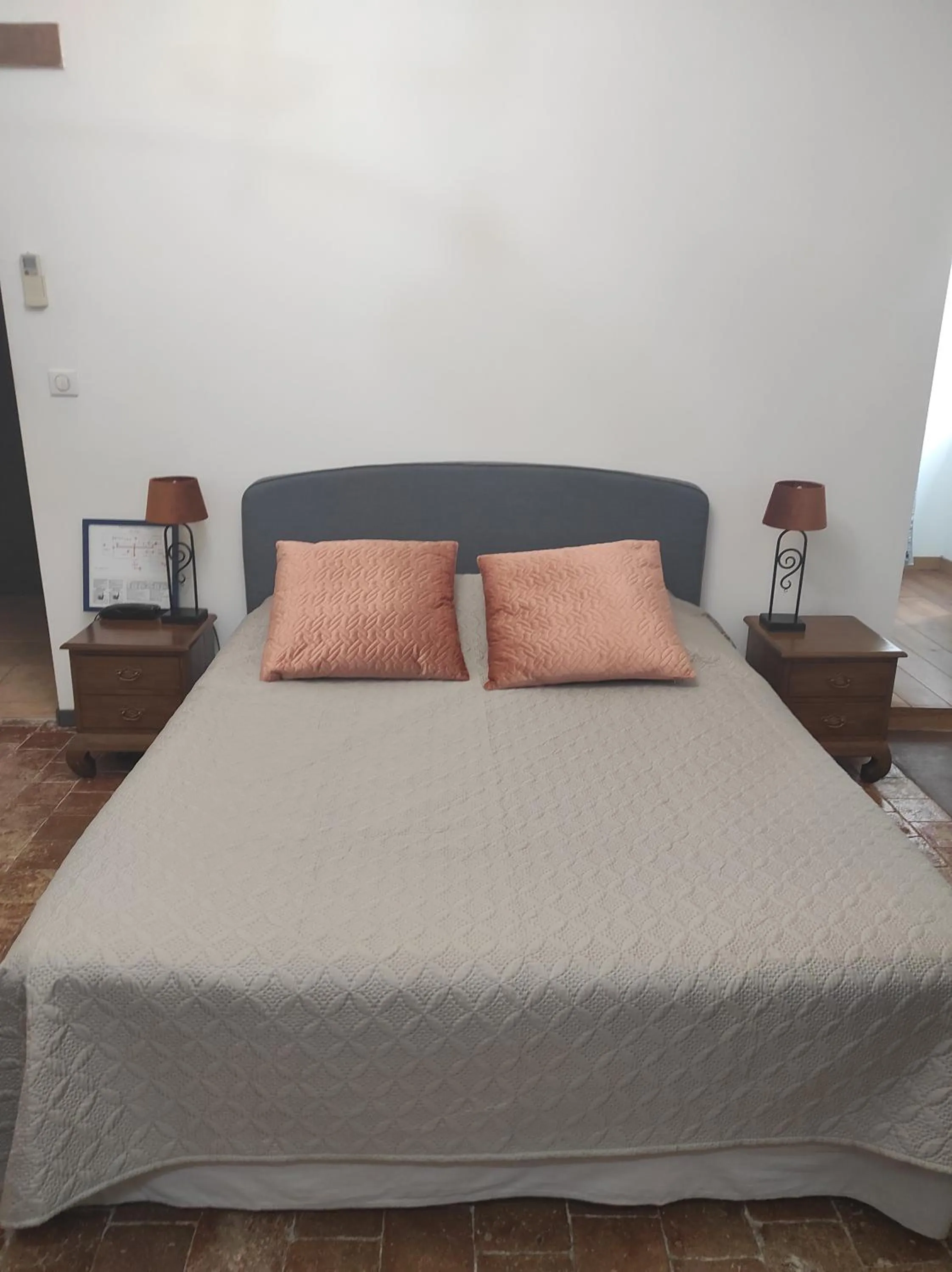 Bedroom, Bed in Logis Hôtel Restaurant Gîte La Bastide du Vébron