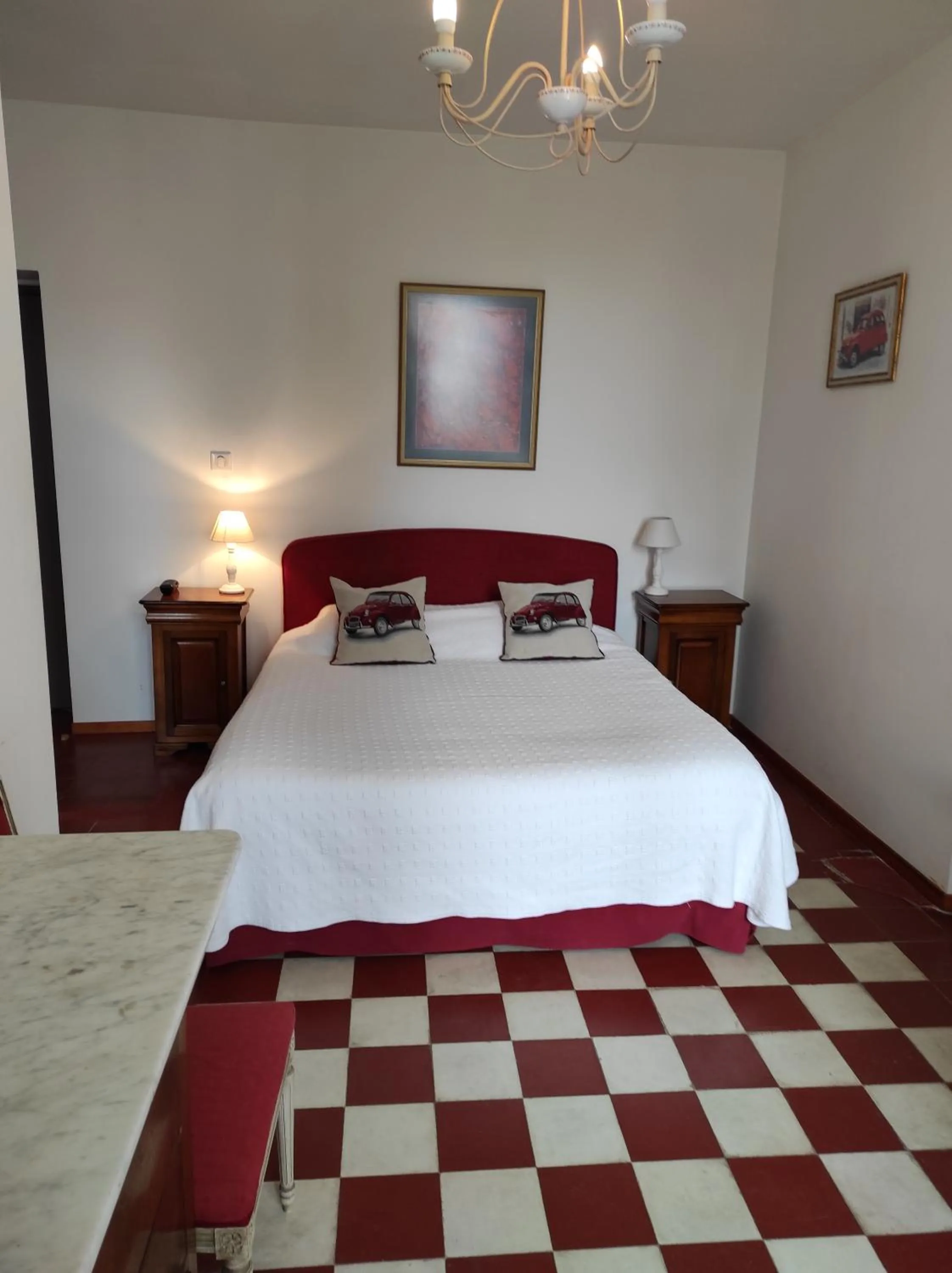 Bed in Logis Hôtel Restaurant Gîte La Bastide du Vébron