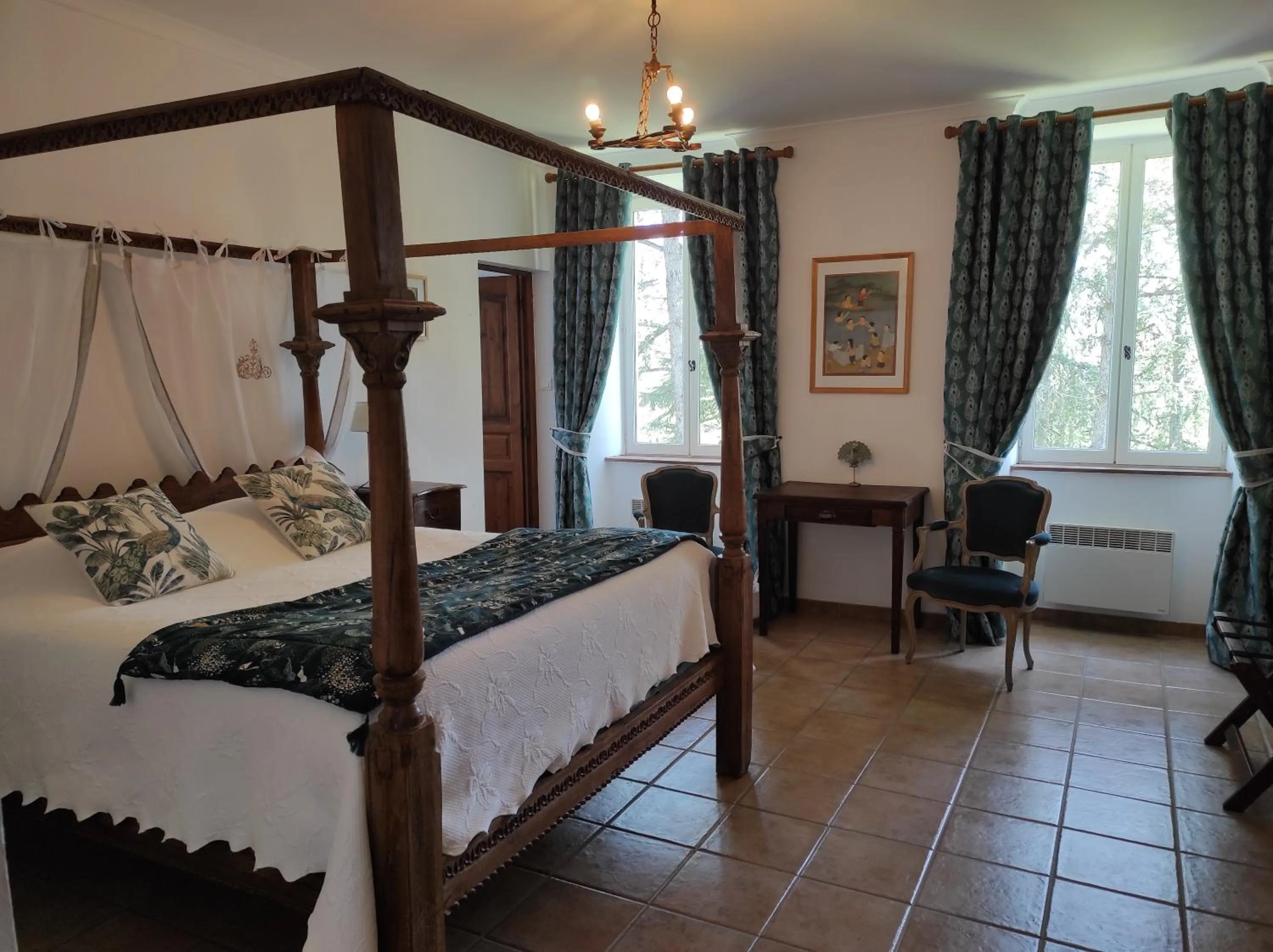 Photo of the whole room, Bed in Logis Hôtel Restaurant Gîte La Bastide du Vébron