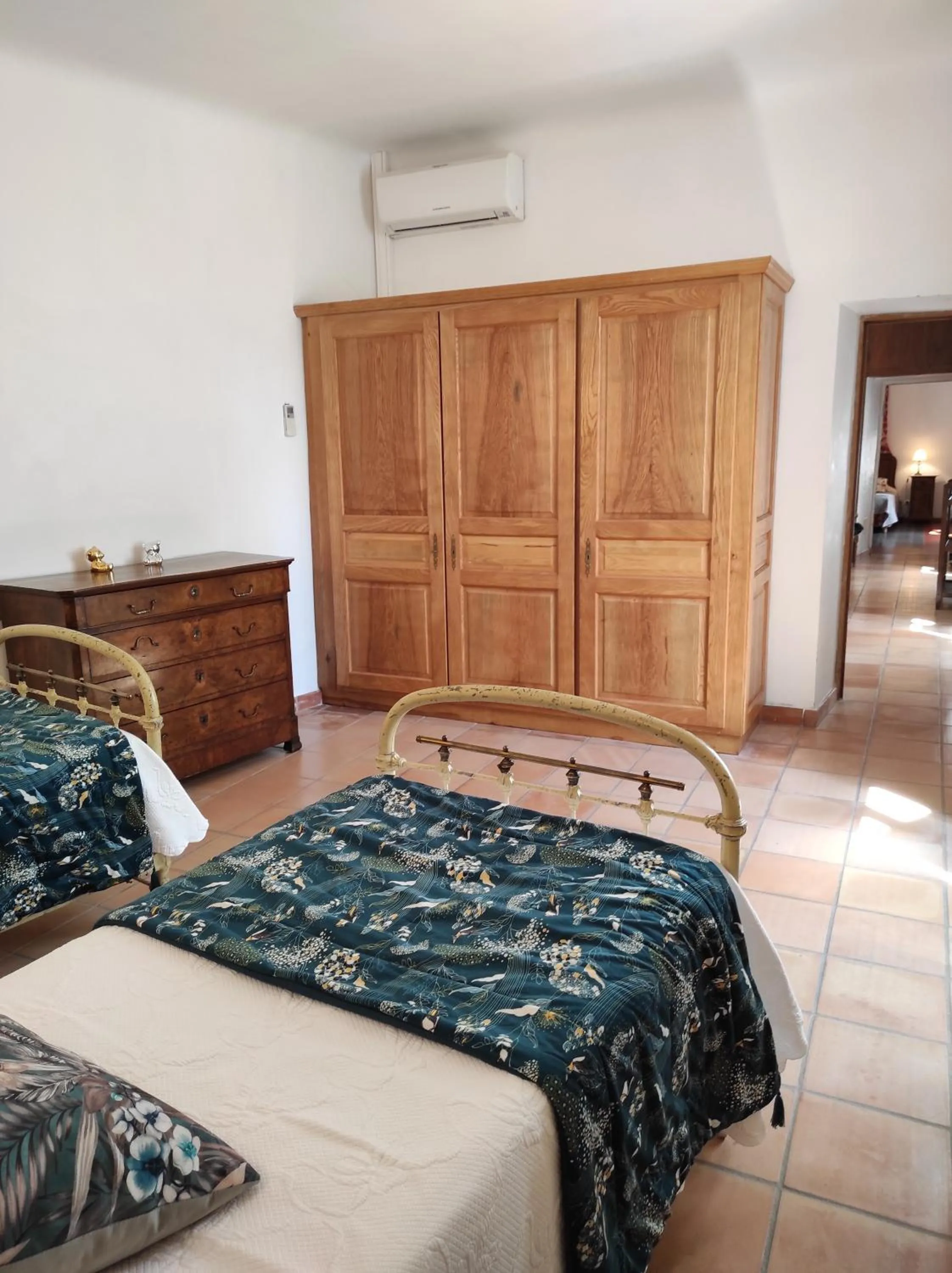 Bedroom, Bed in Logis Hôtel Restaurant Gîte La Bastide du Vébron